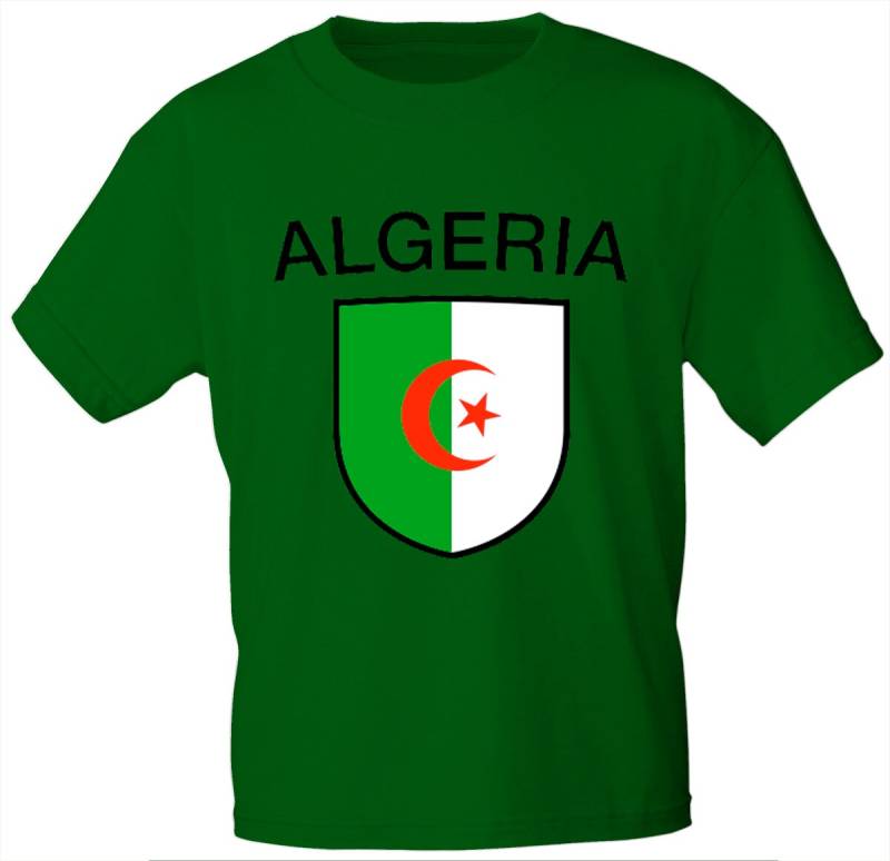 Kinder T-Shirt Mit Print - Algeria Algerien 76009 Grün Gr. 86-164 von Kreativhaeuschen