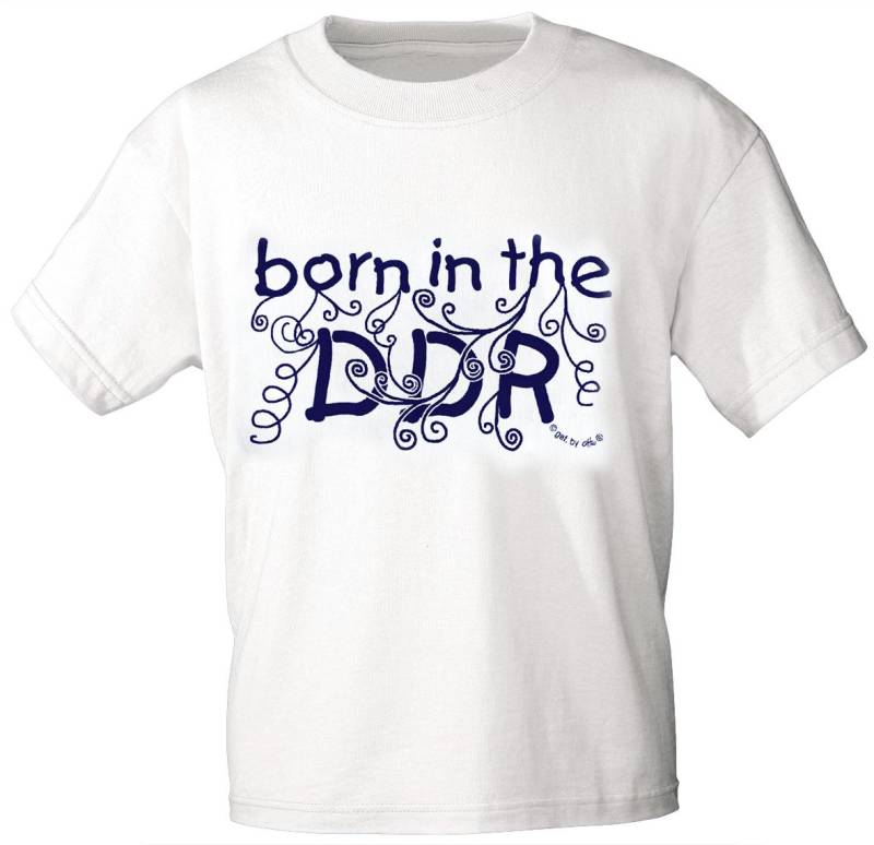 Kinder T-Shirt Mit Print - Born in The Ddr Gr. 86-164 06928 von Kreativhaeuschen