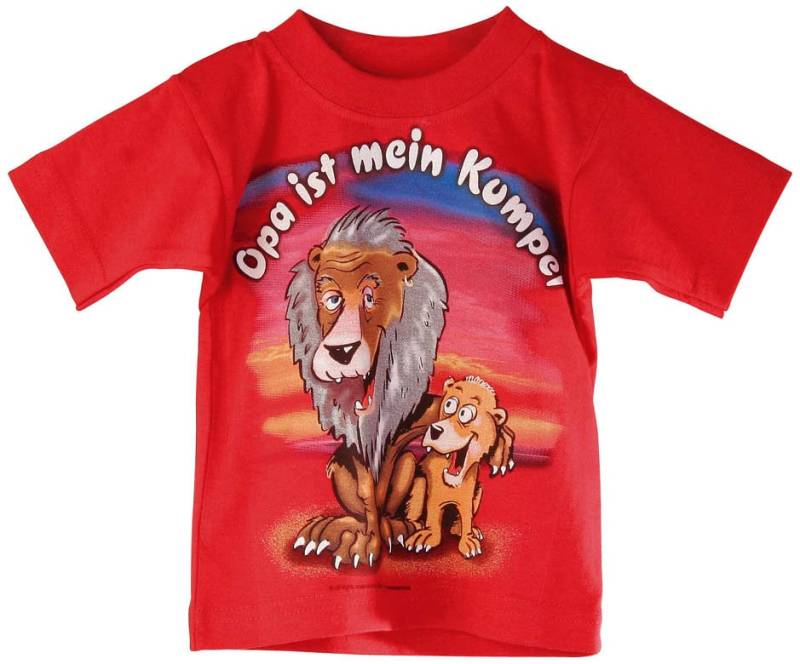 Kinder T-Shirt Mit Print - Opa Ist Mein Kumpel 08226 Rot Gr. 86-164 von Kreativhaeuschen