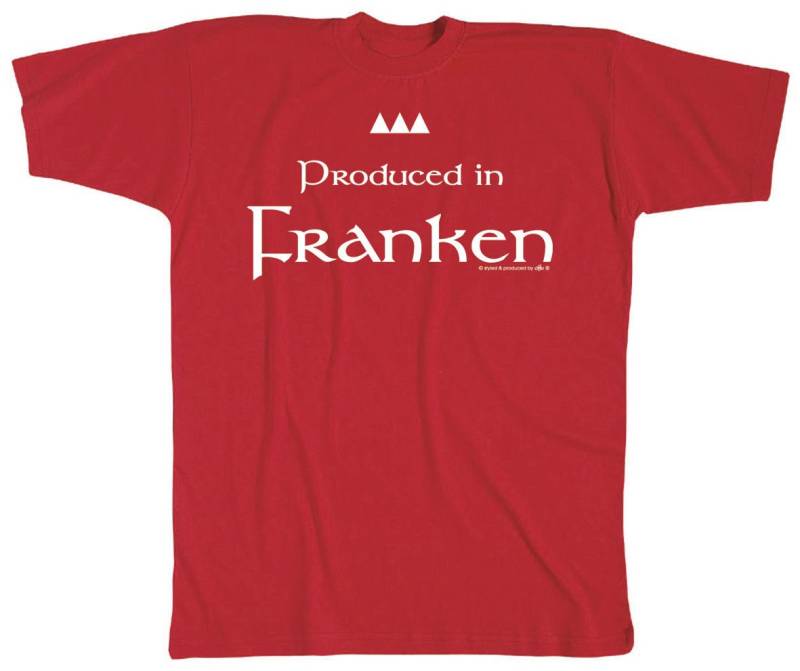 Kinder T-Shirt Mit Print - Produced in Franken 08123 Rot Gr. 86-164 von Kreativhaeuschen