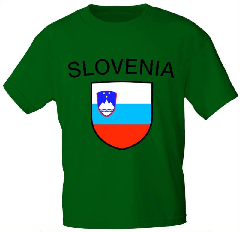 Kinder T-Shirt Mit Print - Slowenia Slowenien 76152 Grün Gr. 86-164 von Kreativhaeuschen