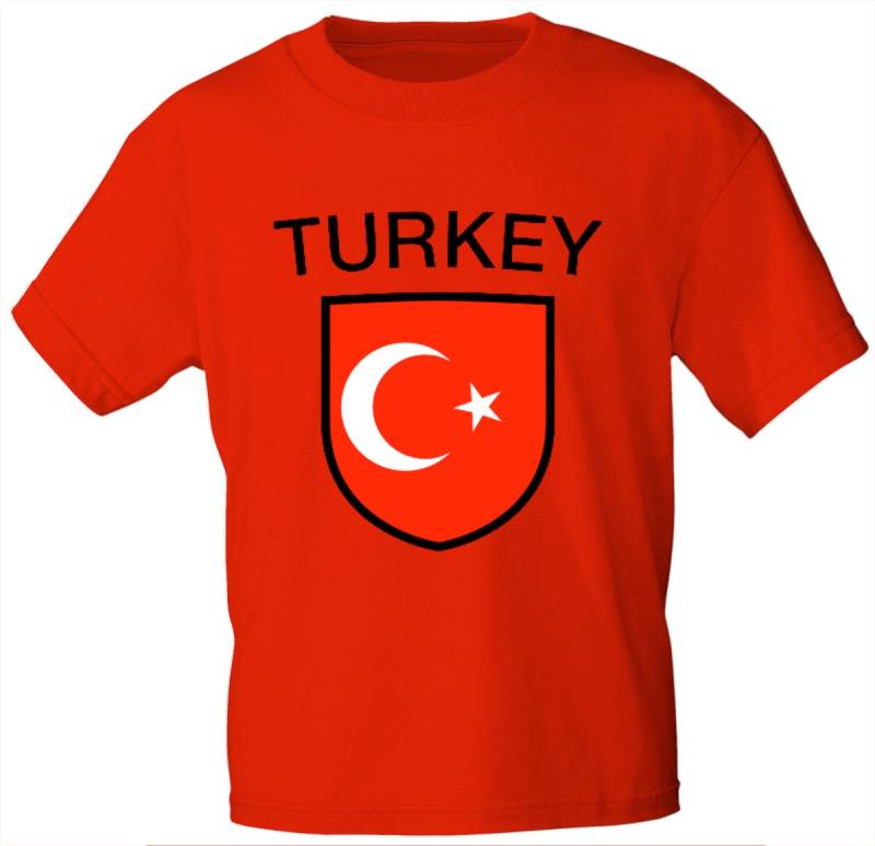 Kinder T-Shirt Mit Print - Turkey Türkei 76164 Rot Gr. 86-164 von Kreativhaeuschen