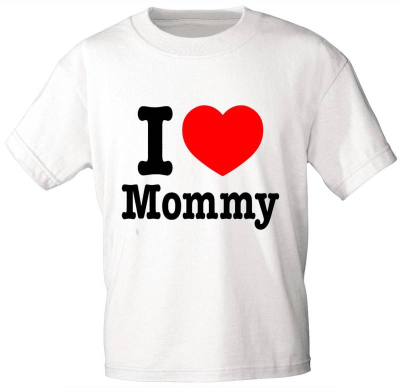 Kinder T-Shirt Print - I Love Mommy Gr. 86-164 06933 Weiß von Kreativhaeuschen