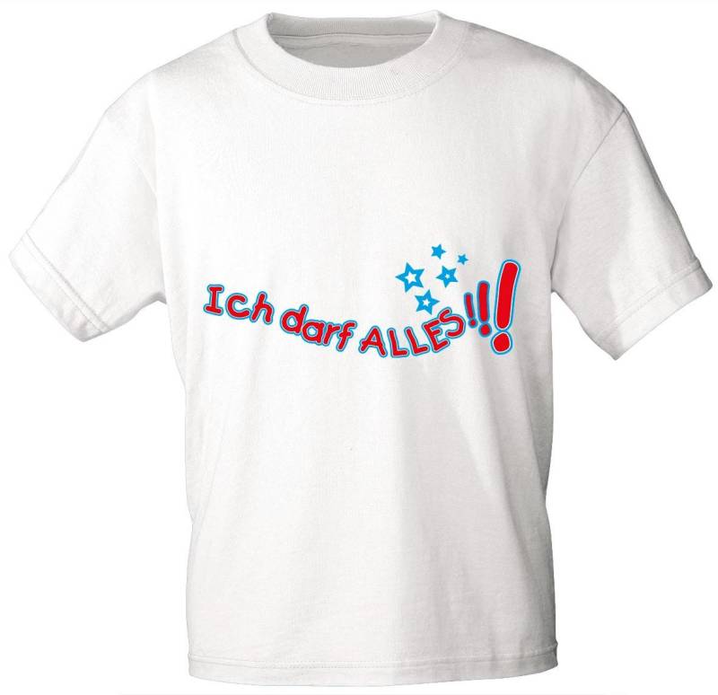 Kinder T-Shirt Print - Ich Darf Alles Gr. 86-164 06981 Weiß von Kreativhaeuschen