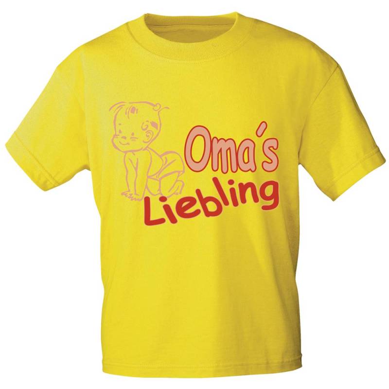 Kinder T-Shirt Print - Omas Liebling Gr. 86-164 08209 Gelb von Kreativhaeuschen