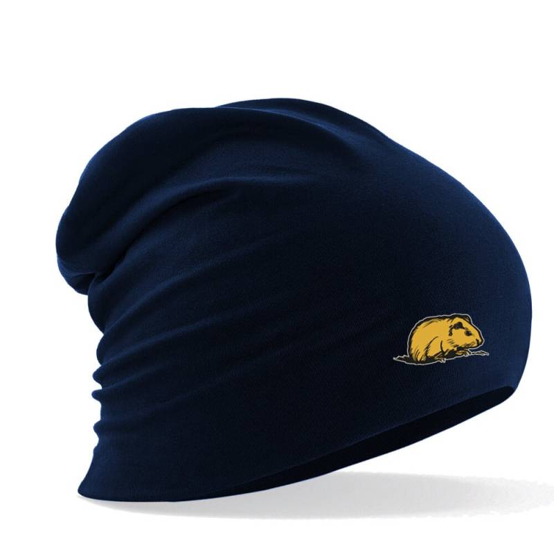 Longbeanie Slouch-Beanie Sommerbeanie Mit Textildruck - Meerschweinchen in 6 Versch. Farben von Kreativhaeuschen