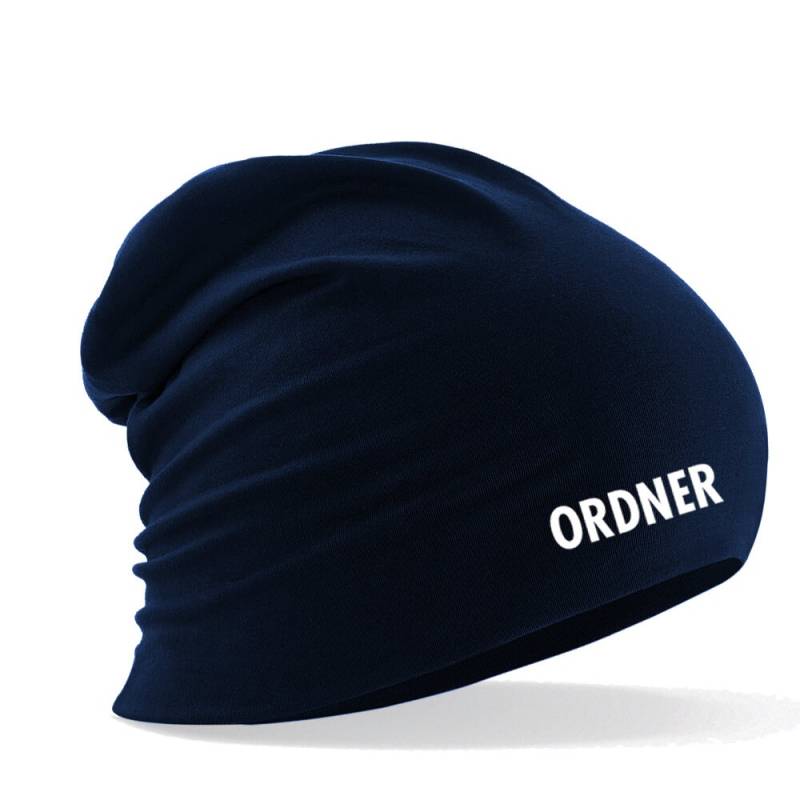 Longbeanie Slouch-Beanie Sommerbeanie Mit Textildruck - Ordner in 3 Versch. Farben von Kreativhaeuschen