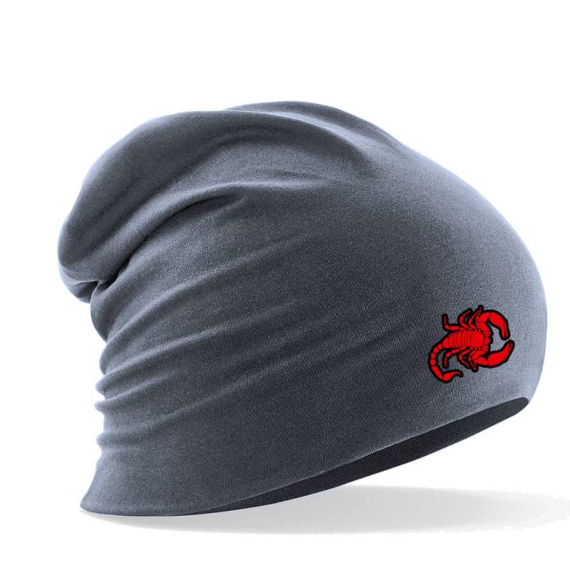 Longbeanie Slouch-Beanie Sommerbeanie Mit Textildruck - Roter Hummer in 4 Versch. Farben von Kreativhaeuschen