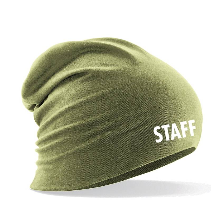 Longbeanie Slouch-Beanie Sommerbeanie Mit Textildruck - Staff in 6 Versch. Farben von Kreativhaeuschen