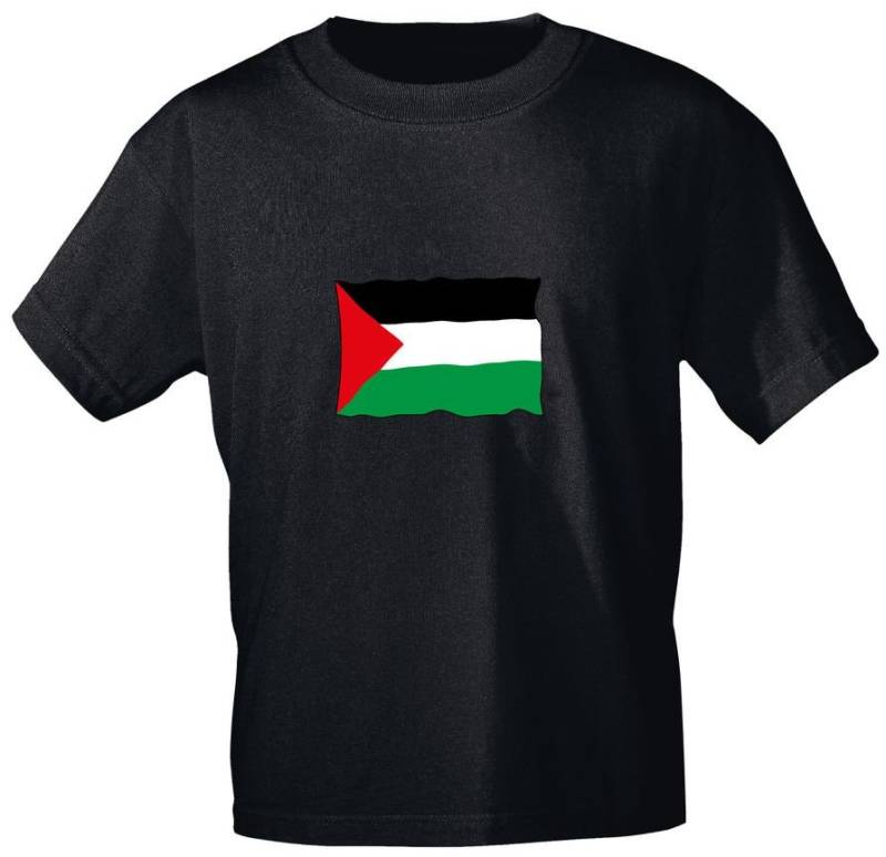 T-Shirt in Schwarz Mit Print - Wappen Flagge Palästina Gr. S-2xl von Kreativhaeuschen