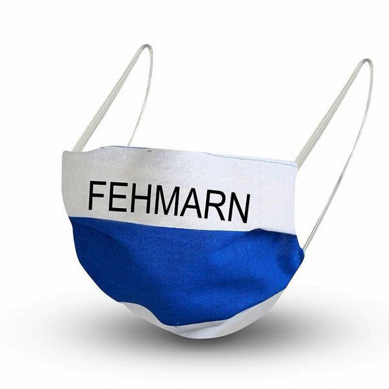 Textil Design-Maske Aus Baumwolle Mit Innenvlies Und Print - Fehmarn + Gratiszugabe von Kreativhaeuschen