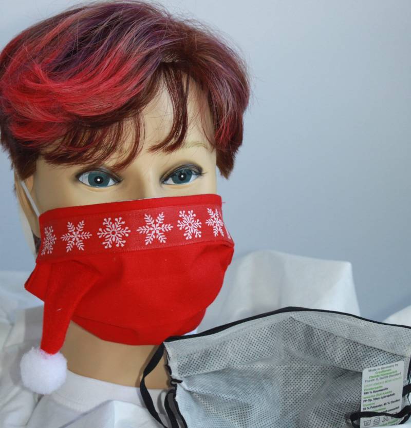 Überziehmaske Maske Weihnachtsmaske Baumwollmaske- Eiskristalle Weißer Bommel - 15899 + Gratiszugabe Überziehmaske Maske Weihnachtsmaske Baumwollmaske- Eiskristalle Weißer Bommel - 15899 + Gratiszugabe von Kreativhaeuschen