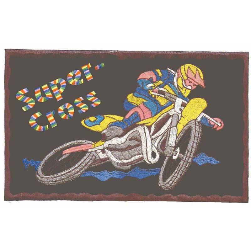 Xxl Aufnäher Applikation Patch - Supercross Biker Gr. Ca. 30 X 23 cm 08045 von Kreativhaeuschen