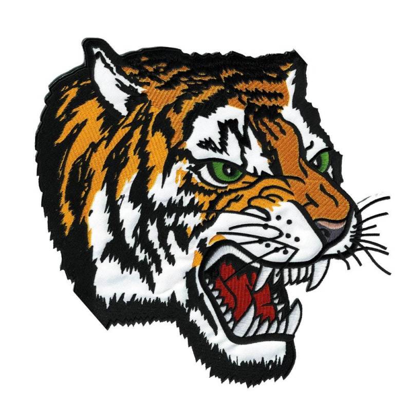 Xxl Aufnäher Patch Applikation - Tiger Tigerkopf Gr. Ca. 24 X 22, 5 cm 08062 von Kreativhaeuschen