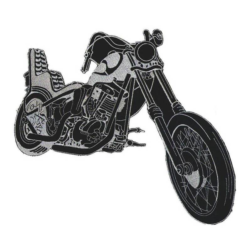 Xxl Aufnäher Patch Appliktion - Bike Chopper Motorrad Gr. Ca. 25 X 30 cm 08098 von Kreativhaeuschen
