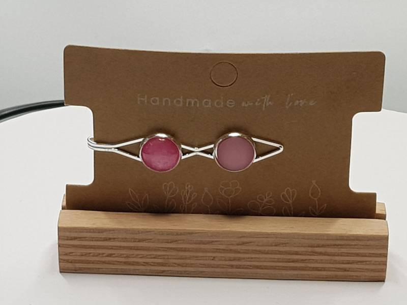 Cabochon Haarspange in Zwei Eleganten Rosa-Tönen - Ein Handgefertigtes Und Einzigartiges Accessoire von KreativhalleHannover