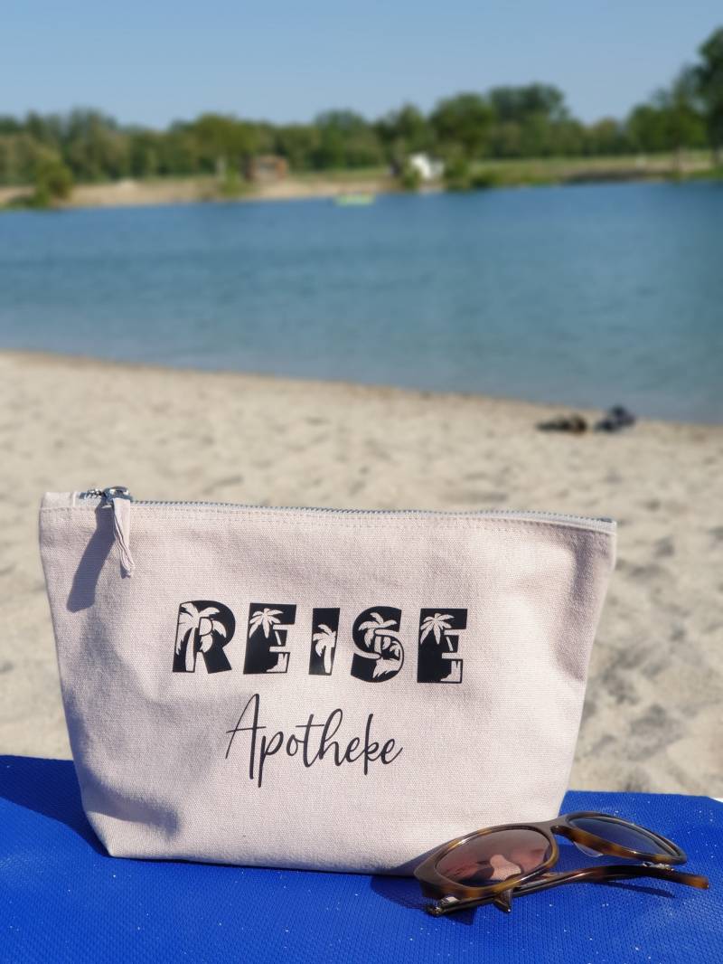 Kosmetiktasche Reiseapotheke, Kulturbeutel Urlaub, Notfalltasche, Grau von Kreativiani