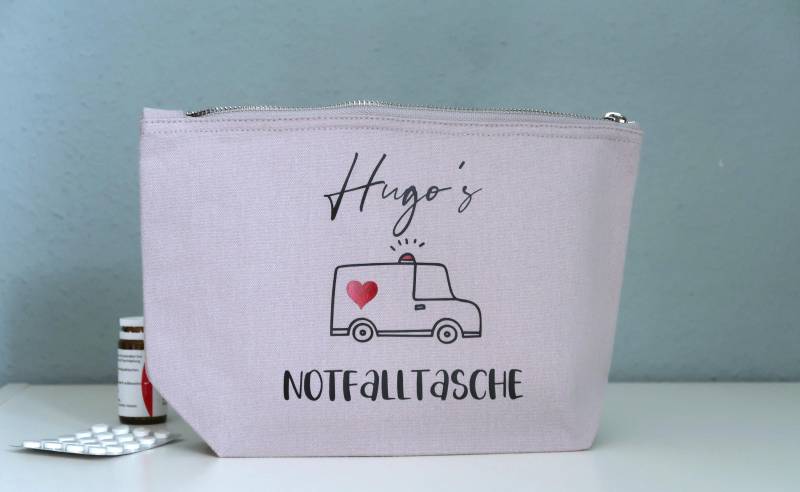 Kulturbeutel, Notfalltasche Personalisiert, Reiseapotheke, Emergency Bag von Kreativiani