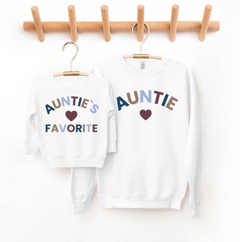 Partnerlook Sweatshirt Auntie & Little Favorite | Tante Und Mini - Lieblingskind Matching Set Geschenk Für Patentante Nichte Neffe Partnerlook Sweatshirt Auntie & Little Favorite | Tante Und Mini - Lieblingskind Matching Set Geschenk Für Patentante Nichte Neffe von KreativkomplizenShop