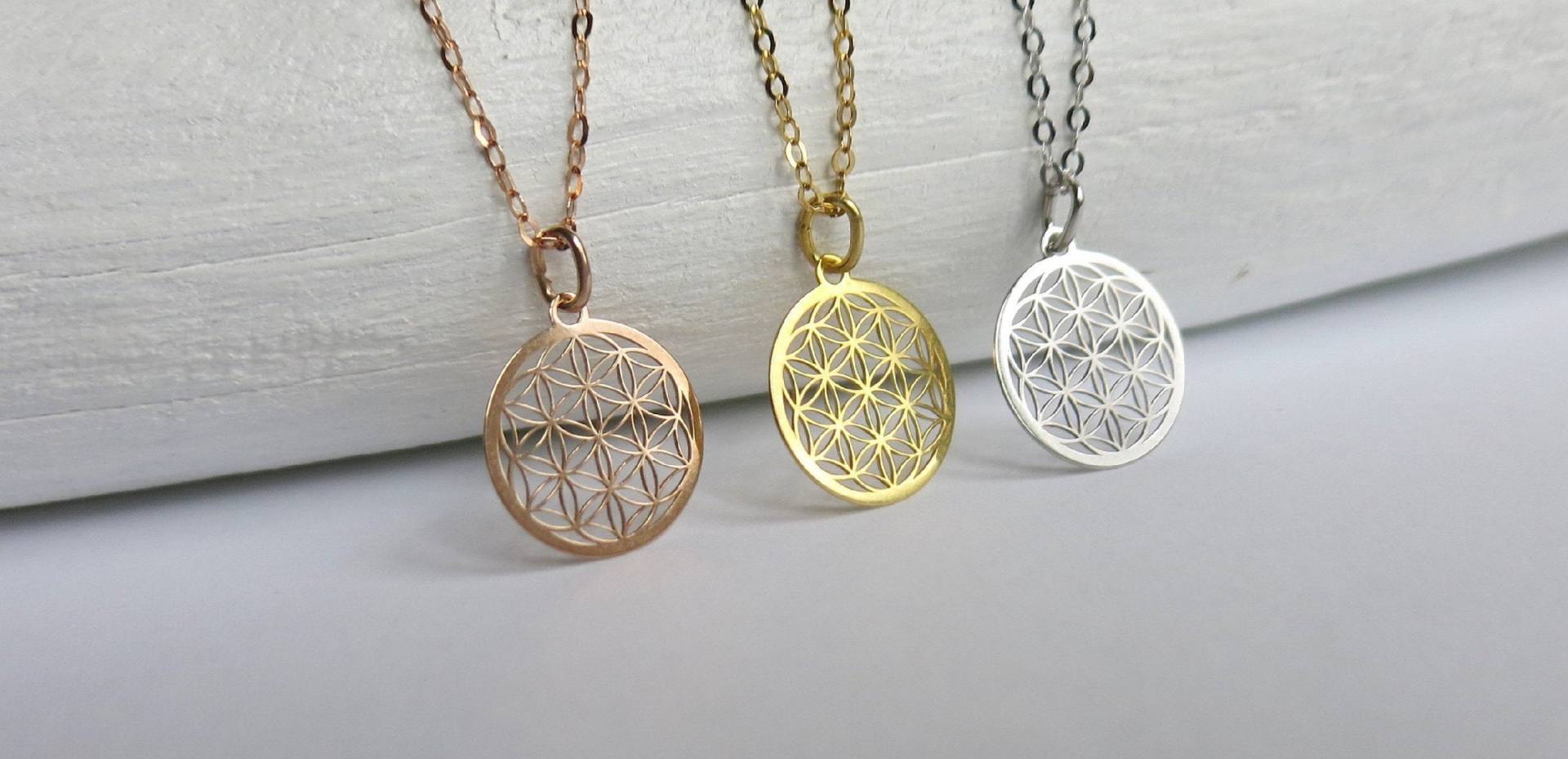 Silberkette 925 Mit Anhänger Blume Des Lebens Lebensblume Silberkette 925 Mit Anhänger Blume Des Lebens Lebensblume von Kreativmafia