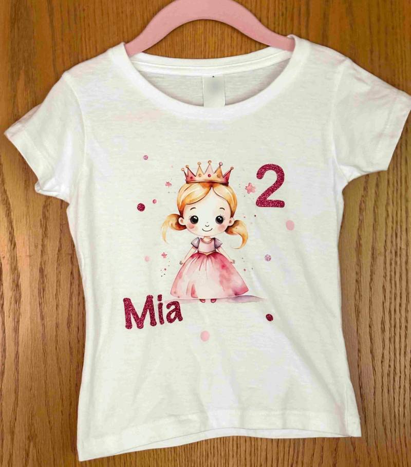Kindershirt Prinzessin| Kinder Kurzarm T-Shirt Mit Prinzessinenmotiv| Mädchenshirt von Kreativmeile