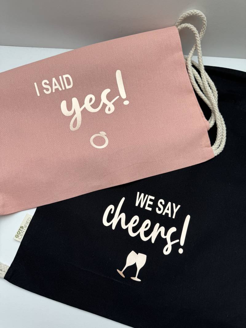 Turnbeutel Jga | Braut & Team Zuziehbeutel Stoffbeutel Beutel Junggesellinnenabschied Geschenk von KreativstubeMichelle