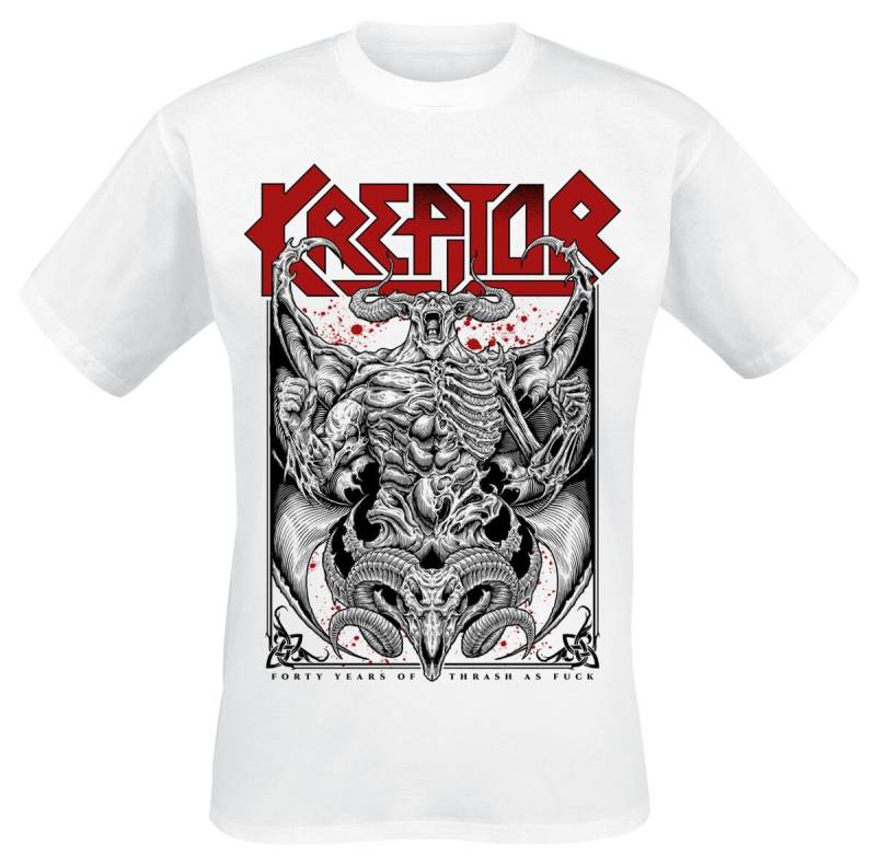 Kreator 40 Years Of Thrash T-Shirt weiß in M von Kreator