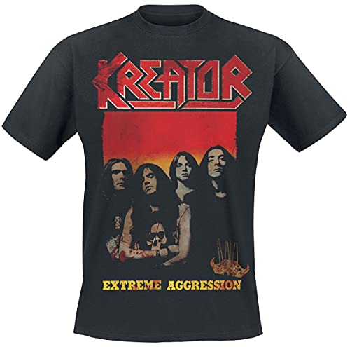 Kreator Extreme Aggression Männer T-Shirt schwarz L 100% Baumwolle Band-Merch, Bands von Kreator
