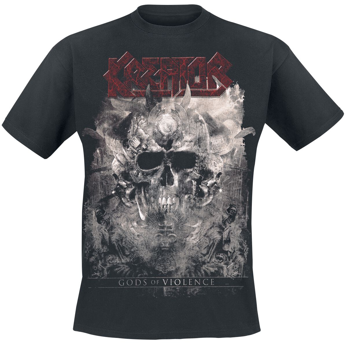 Kreator Gods Of Violence-Skulls T-Shirt schwarz in L von Kreator