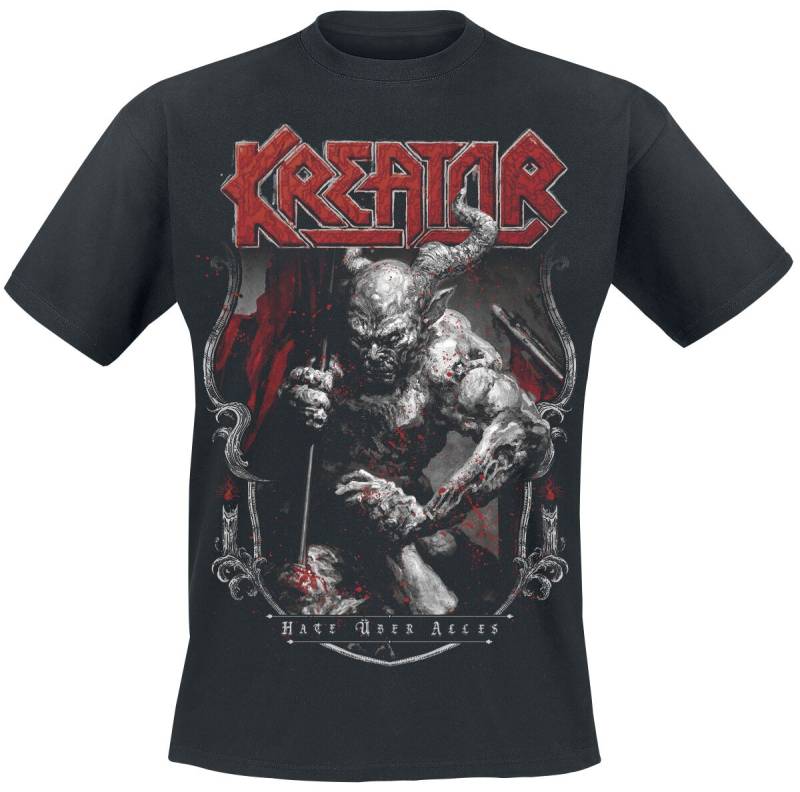 Kreator Hate Über Alles Crest T-Shirt schwarz in XXL von Kreator