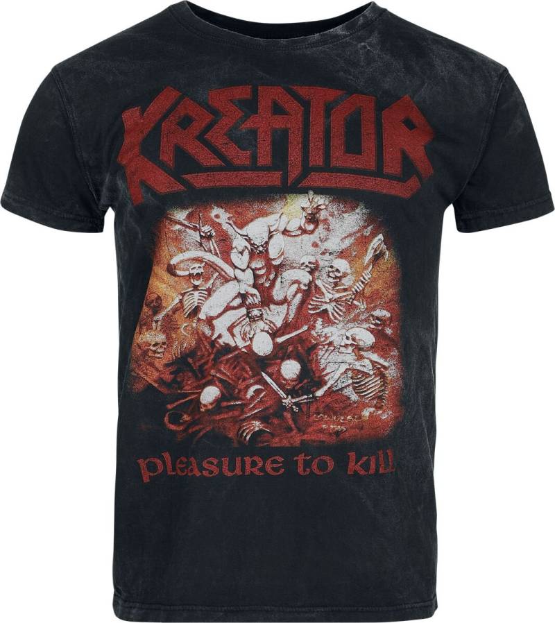 Kreator Pleasure To Kill T-Shirt anthrazit in S von Kreator
