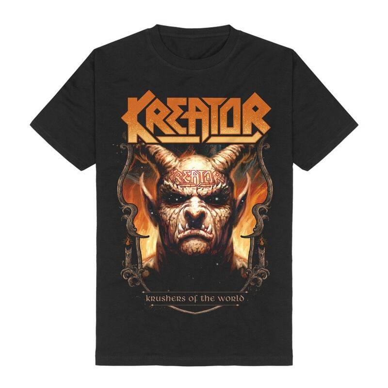 Kreator T-Shirt - Krushers of the World Demon Crest - S bis 3XL - für Männer - Größe S - schwarz  - Lizenziertes Merchandise! von Kreator