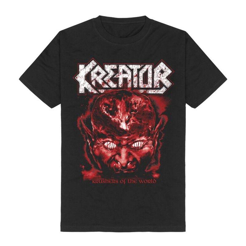 Kreator T-Shirt - Krushers of the World Demon Head - S bis 3XL - für Männer - Größe L - schwarz  - Lizenziertes Merchandise! Kreator T-Shirt - Krushers of the World Demon Head - S bis 3XL - für Männer - Größe L - schwarz  - Lizenziertes Merchandise! von Kreator