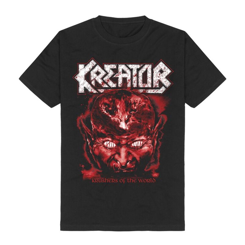 Kreator T-Shirt - Krushers of the World Demon Head - S bis 3XL - für Männer - Größe S - schwarz  - Lizenziertes Merchandise! Kreator T-Shirt - Krushers of the World Demon Head - S bis 3XL - für Männer - Größe S - schwarz  - Lizenziertes Merchandise! von Kreator