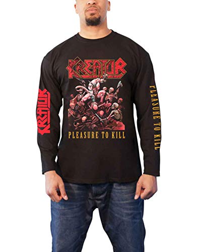 Kreator T Shirt Pleasure to Kill Band Logo Nue offiziell Herren Schwarz Long L von Kreator