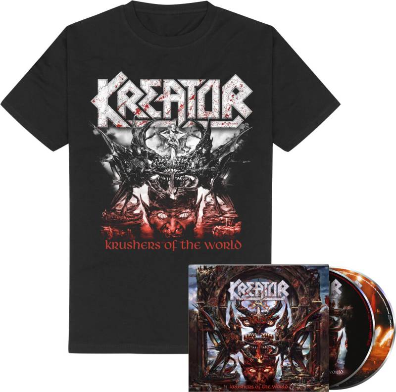 Krushers of the World von Kreator - 2-CD & T-Shirt (Digipak, Limited Edition) von Kreator