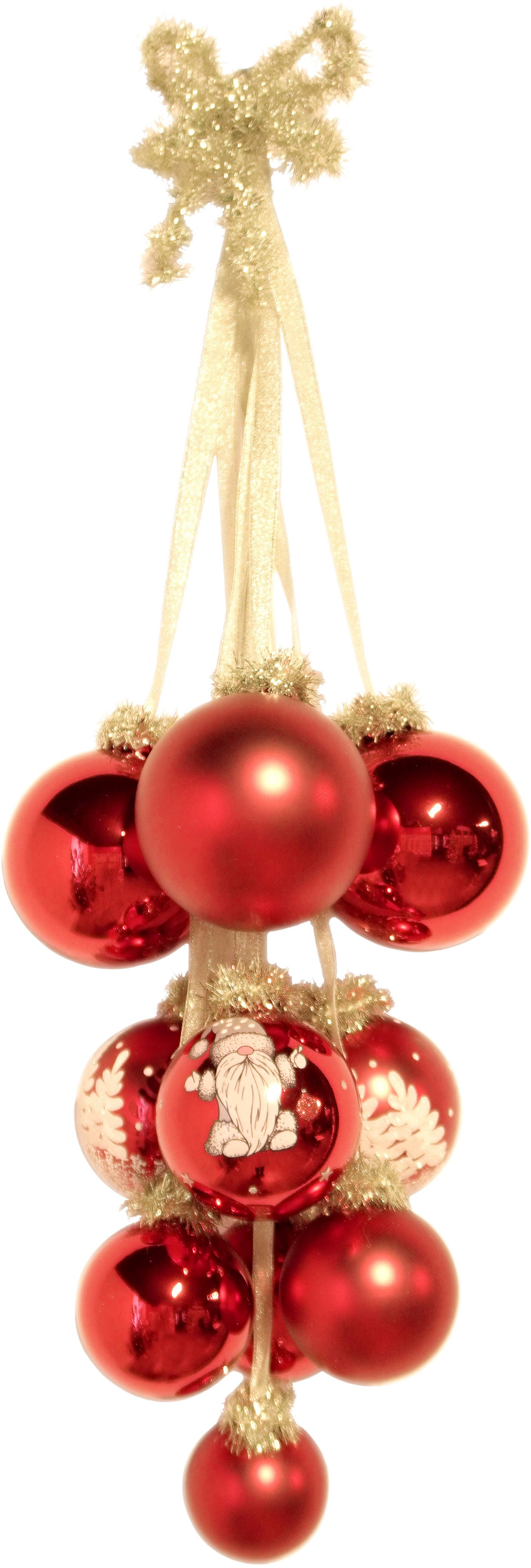 Krebs Glas Lauscha Christbaumschmuck "Glaskugel-Gehänge", (1 tlg.), Christbaumschmuck aus Glas, handgefertigt, Glaskugel Gehänge von Krebs Glas Lauscha
