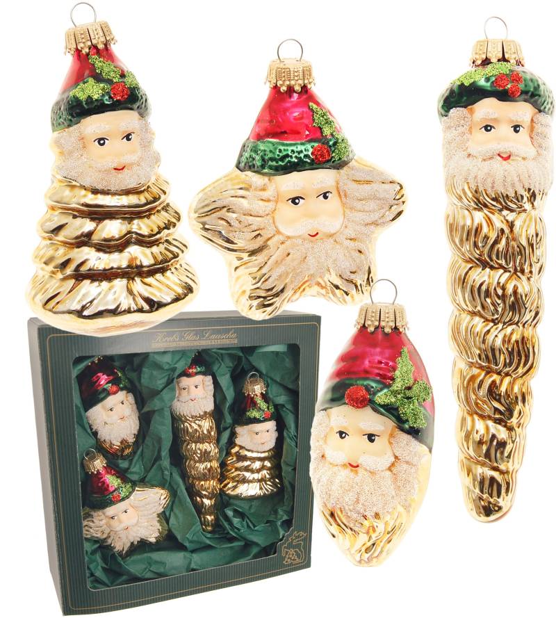 Krebs Glas Lauscha Christbaumschmuck "Xmas Night "Weihnachtsmanngesichter"" Weihnachtsdeko, Christbaumkugeln aus Glas, Weihnachtsbaumkugel Krebs Glas Lauscha Christbaumschmuck "Xmas Night "Weihnachtsmanngesichter"" Weihnachtsdeko, Christbaumkugeln aus Glas, Weihnachtsbaumkugel von Krebs Glas Lauscha