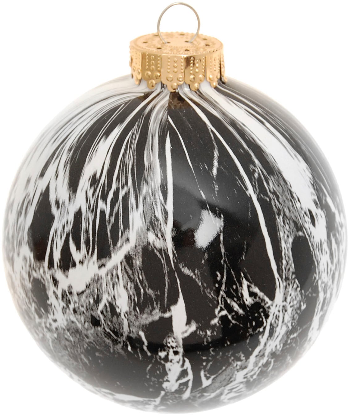 Krebs Glas Lauscha Weihnachtsbaumkugel "Spezial-Glaskugel, Marmoroptik, Ø ca. 10 cm" Weihnachtsdeko, Christbaumschmuck, Christbaumkugeln aus Glas von Krebs Glas Lauscha