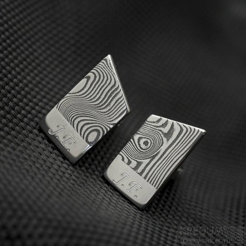 Damast Personalisierte Manschettenknöpfe, Geschenk Für Bräutigam, Trauzeuge Geschenk, Benutzerdefinierte Herrenschmuck, Manschettenknöpfe Mit von KredumArt