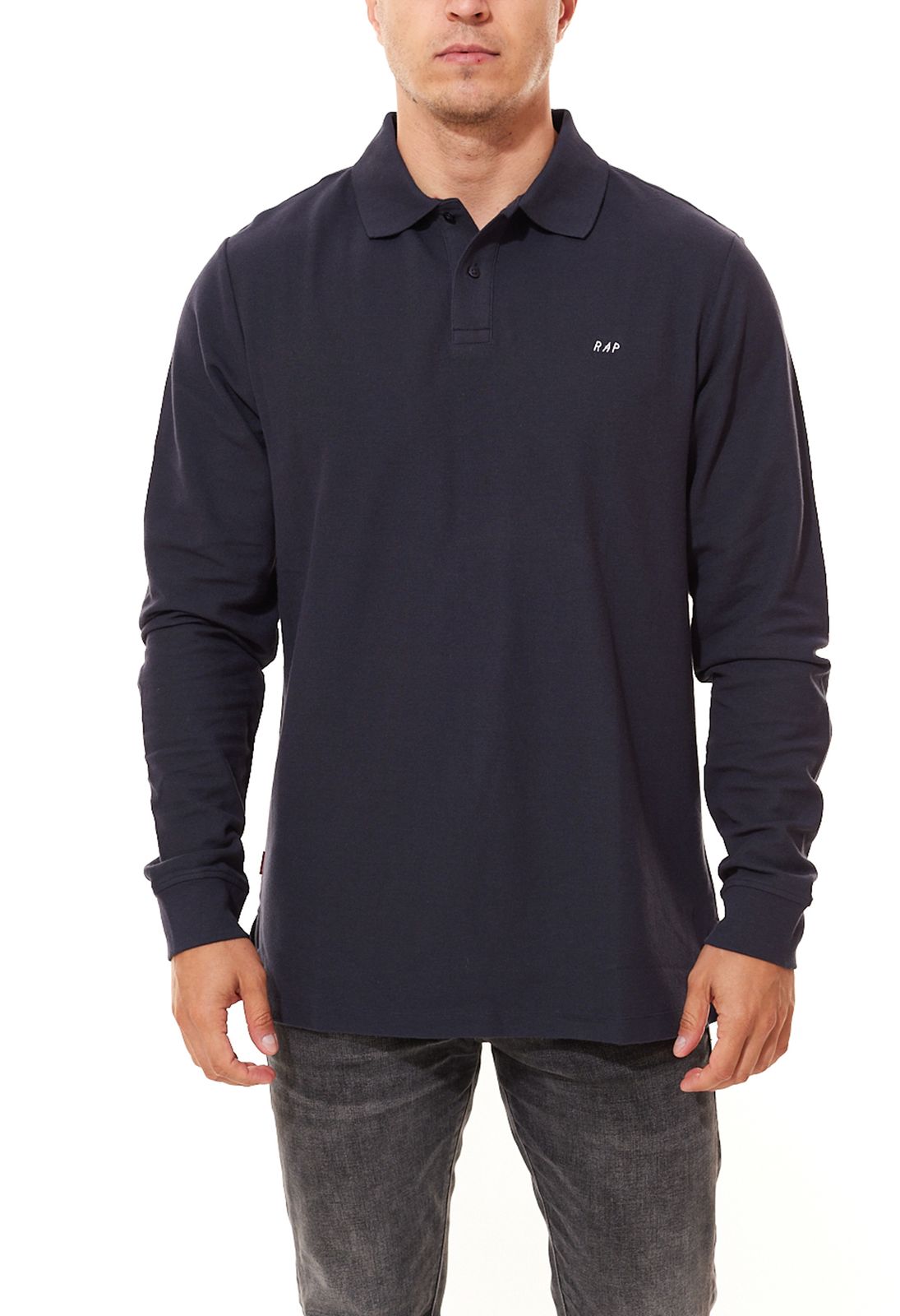 Kreem Longsleeve Polo Herren Baumwoll-Shirt mit Polo-Kragen RAP 9164-2600/4401 Navy-Blau von Kreem