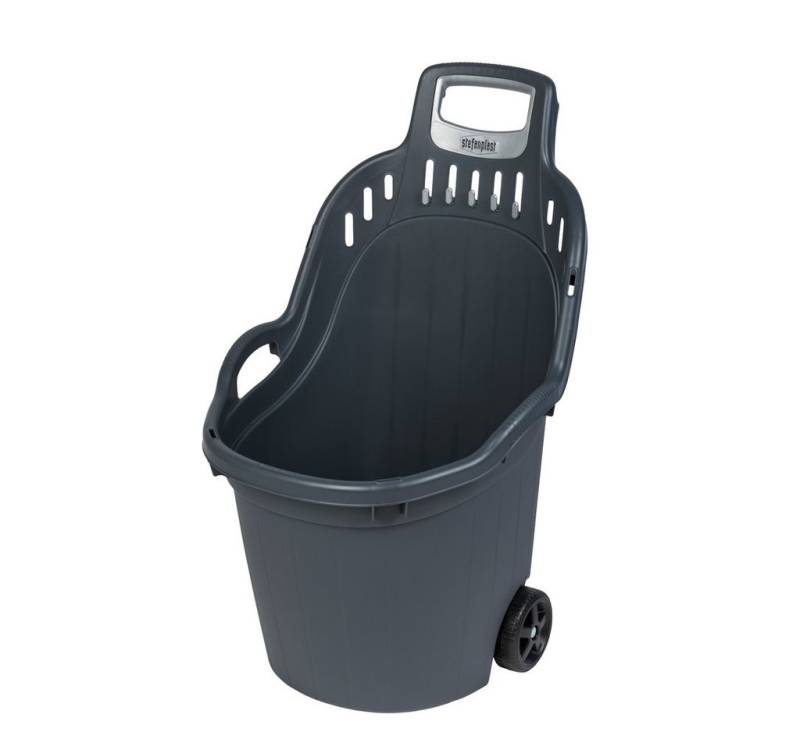 Kreher Trolley Gartentrolley "HELPY" 60 Liter, Farbe: Grau von Kreher