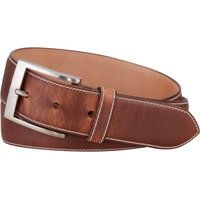 Kreis Ledermanufaktur 2-lagiger Ledergürtel mit dezenter Narbenstruktur und Steppnaht in 85 von Kreis Ledermanufaktur