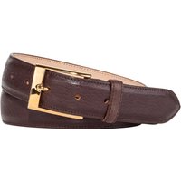 Kreis Ledermanufaktur Premiumgürtel aus Kalbsleder in Narbenstruktur mit Goldschnalle in 100 von Kreis Ledermanufaktur