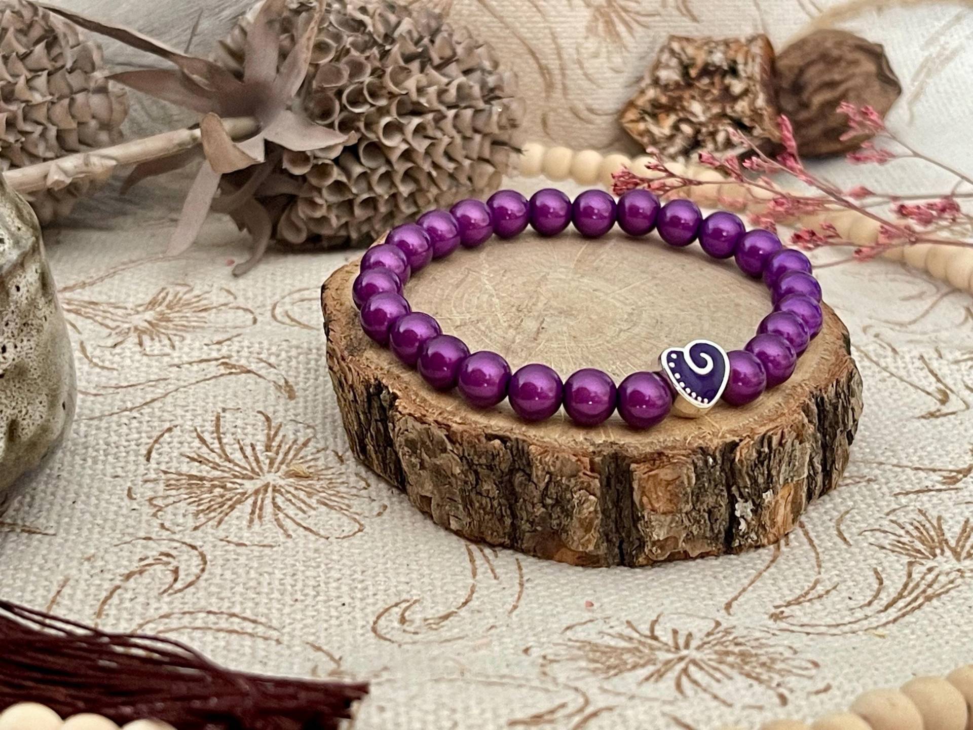 Flieder Lila Miracle Magic 3D Leucht-Perlen Armband Beads Reflektierend Purpur Mit Edlem Zirkonia Oder Emaille -Auswählbar Flieder Lila Miracle Magic 3D Leucht-Perlen Armband Beads Reflektierend Purpur Mit Edlem Zirkonia Oder Emaille -Auswählbar von KreoleaSchmuckdesign