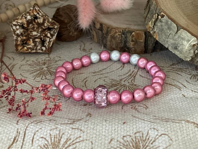 Magic Pearls Rosa Miracle 3D Leucht-Perlen Armband Beads Reflektierend Pink Mit Charm -Auswählbar Magic Pearls Rosa Miracle 3D Leucht-Perlen Armband Beads Reflektierend Pink Mit Charm -Auswählbar von KreoleaSchmuckdesign