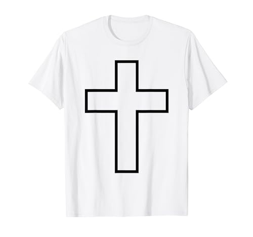 Schwarzes Kreuz Symbol Kontur Outfit Design Heiliges Kreuz T-Shirt von Kreuz In Schwarz & Religion Symbole