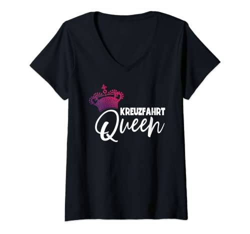 Damen Mädchen Frauen Kreuzfahrt T-Shirt mit V-Ausschnitt Damen Mädchen Frauen Kreuzfahrt T-Shirt mit V-Ausschnitt von Kreuzfahrt Geschenk