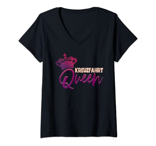 Damen Mädchen Frauen Kreuzfahrt T-Shirt mit V-Ausschnitt Damen Mädchen Frauen Kreuzfahrt T-Shirt mit V-Ausschnitt von Kreuzfahrt Geschenk