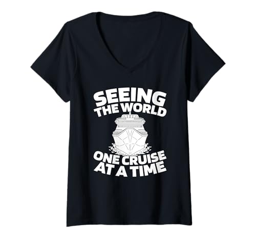 Damen Schiff Cruise Kreuzfahrer Urlaub - Kreuzfahrt T-Shirt mit V-Ausschnitt Damen Schiff Cruise Kreuzfahrer Urlaub - Kreuzfahrt T-Shirt mit V-Ausschnitt von Kreuzfahrt Geschenke & Ideen